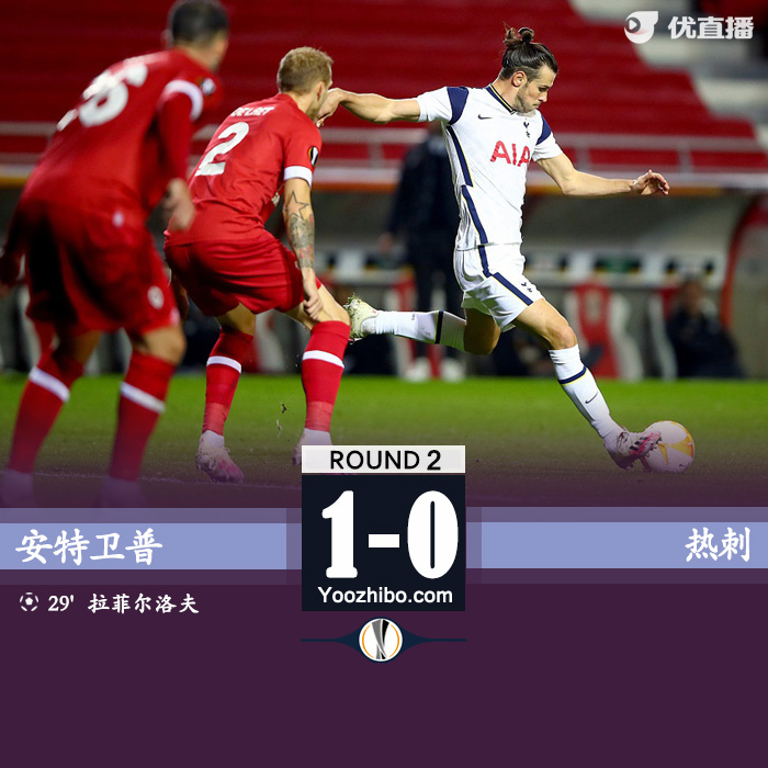 欧联杯简报：热刺0-1安特卫普 孙兴慜凯恩哑火本戴维斯失误送礼