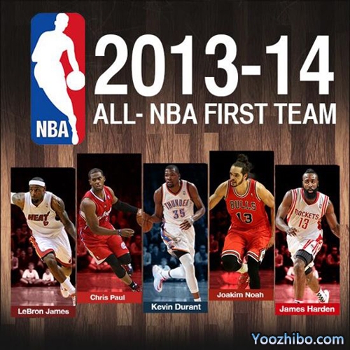 2013-14赛季NBA最佳阵容名单一览